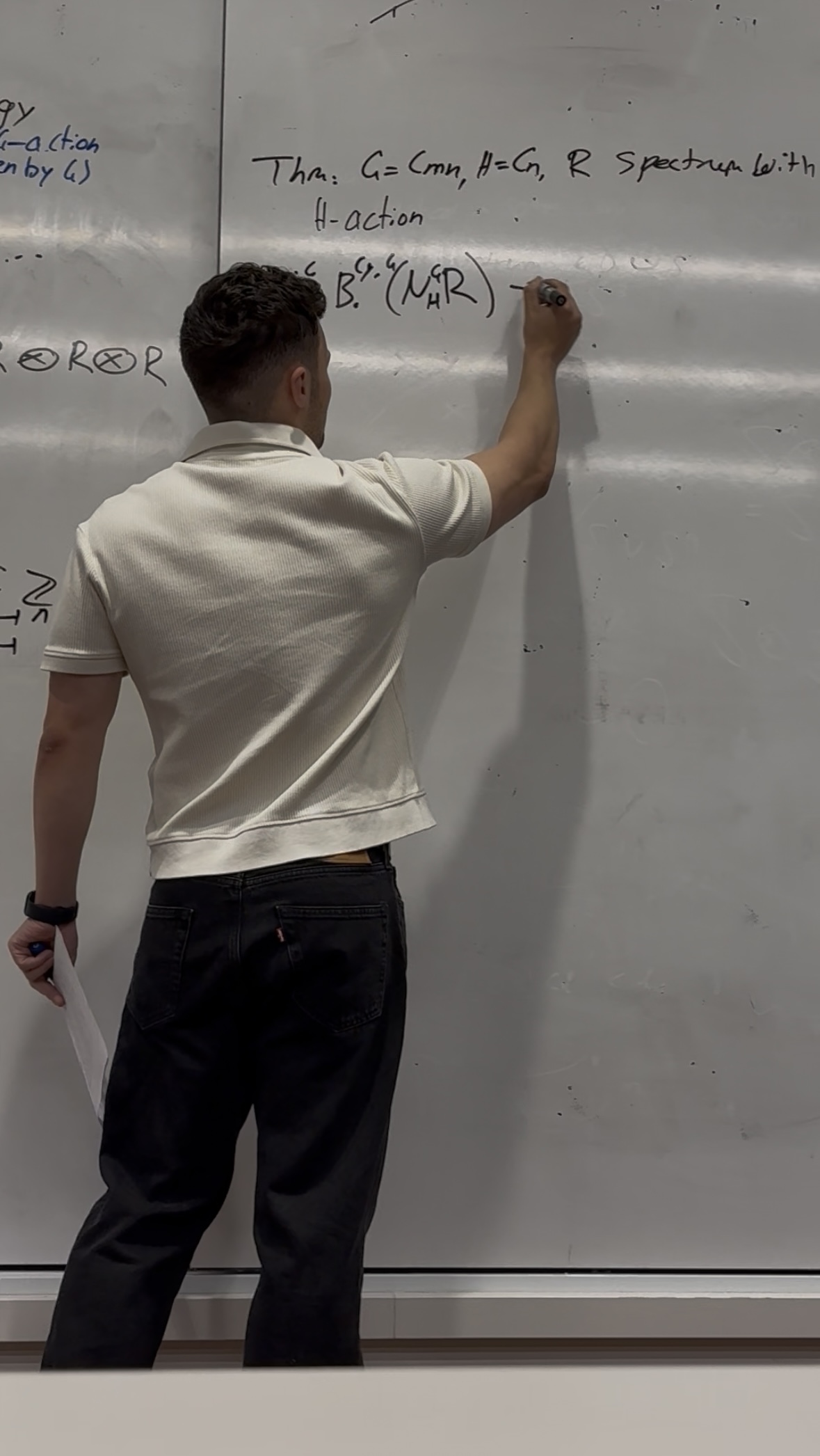 Writing math on a whiteboard